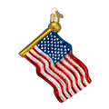 Old World Christmas Star-Spangled Banner Glass Blown Ornament