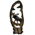 Moose In Feather Figurine