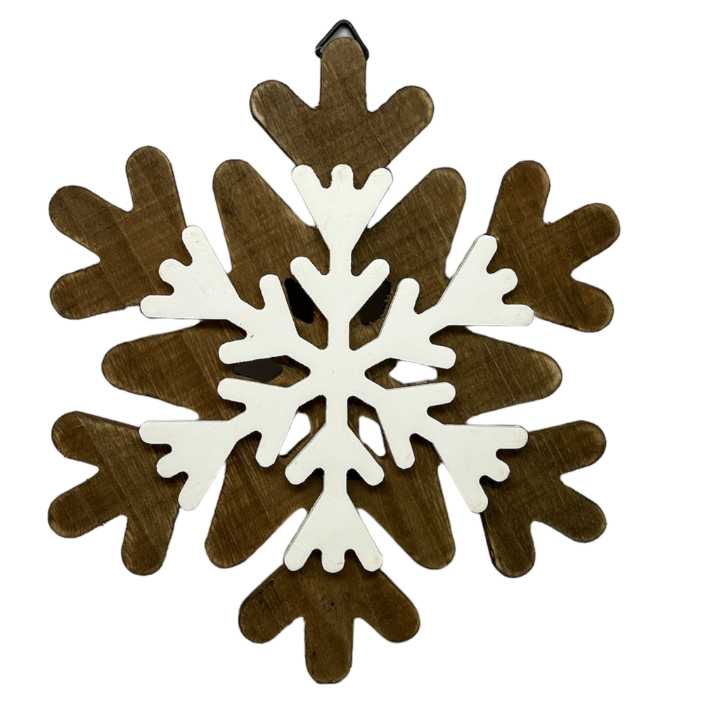 Wood Layered Snowflake Decor -