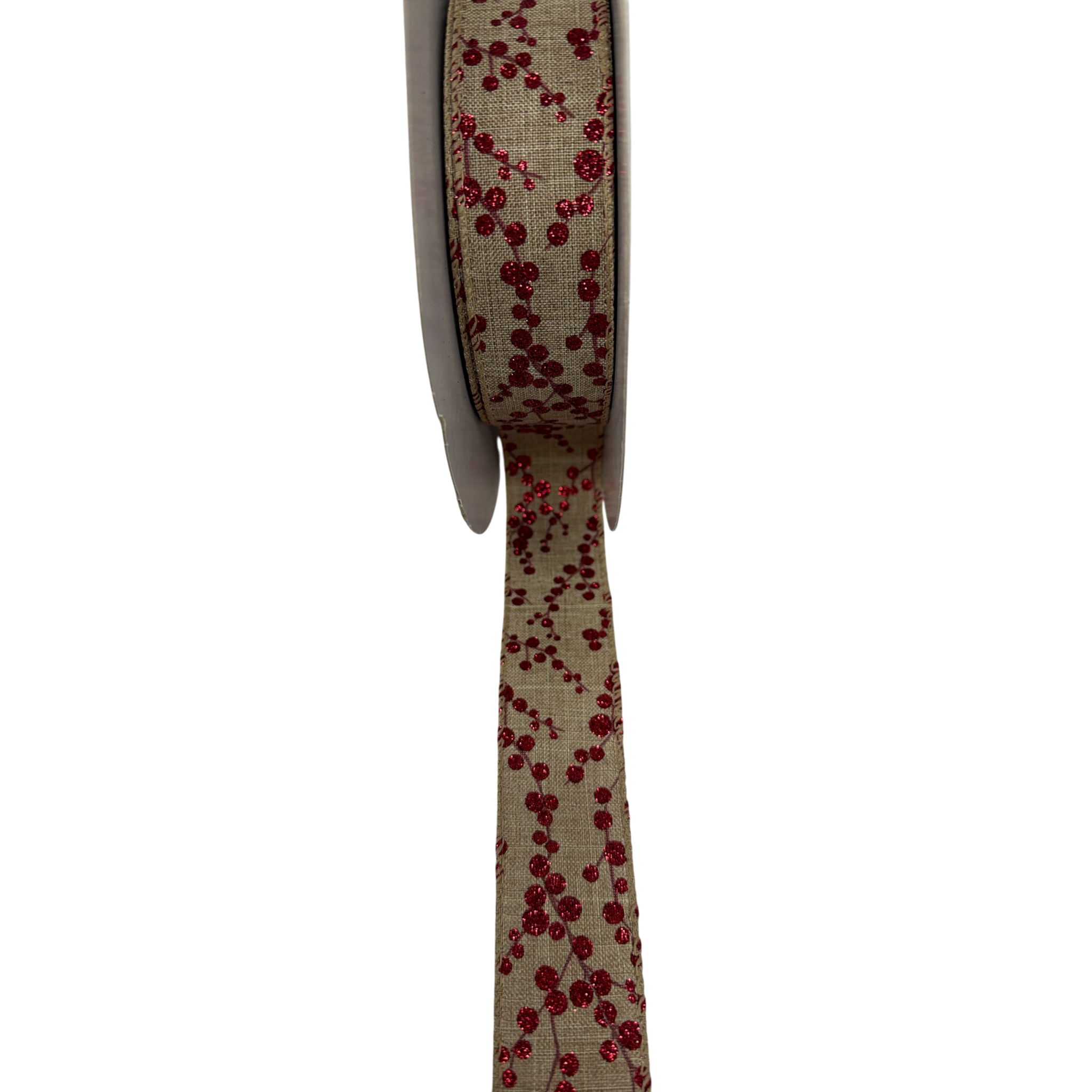 Burlap Berries Ribbon 1.5 inch - By the Yard