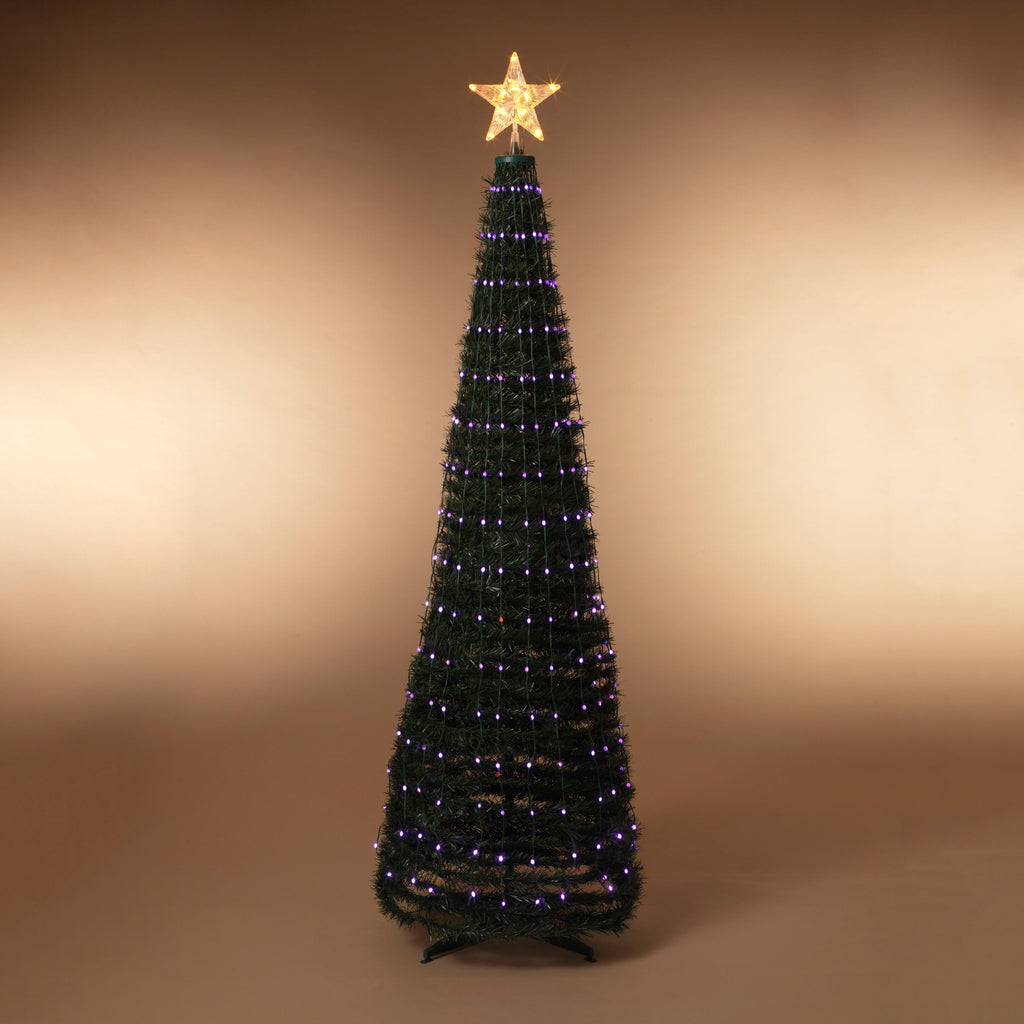 Steel Frame Pole Tree with Color Change LED Lighting - 6 Feet Tall