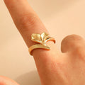 Delicate Lily Petal Flower Ring for Women