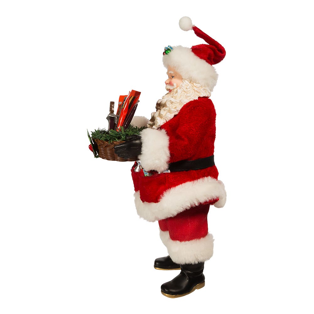 Santa with a Hershey's Gift Basket