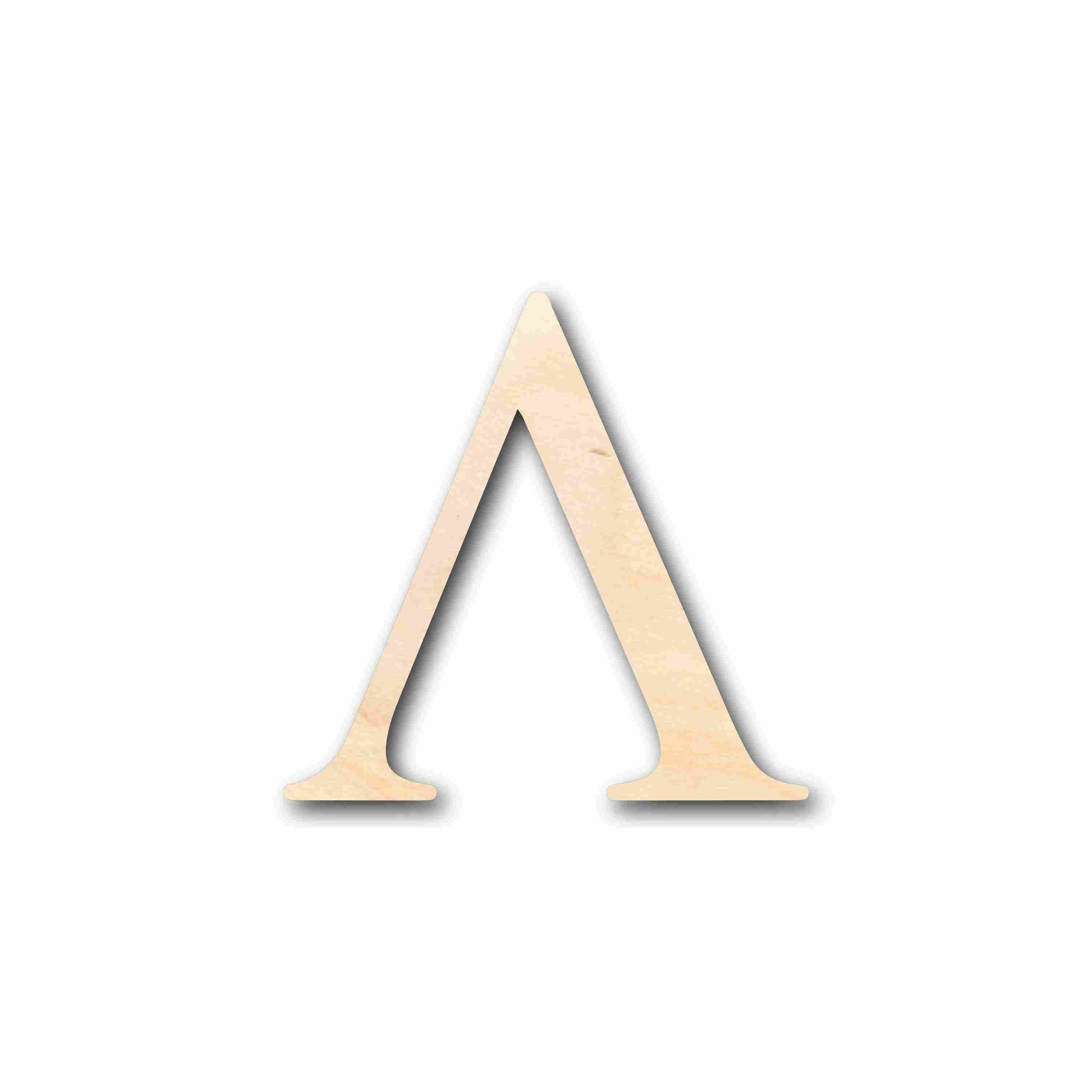 Unfinished Wood Lambda Silhouette - Craft- up to 46" DIY
