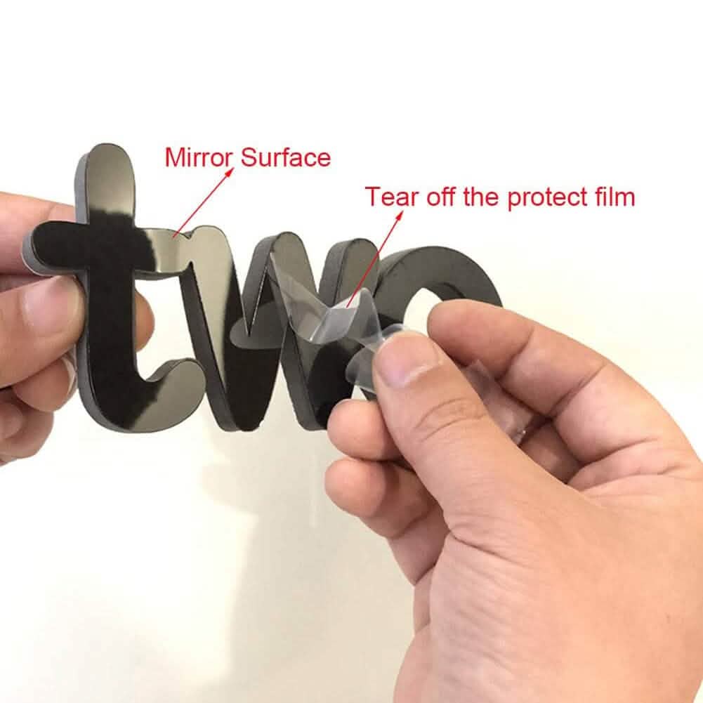 Large 3D Frameless Wall Clock Stickers