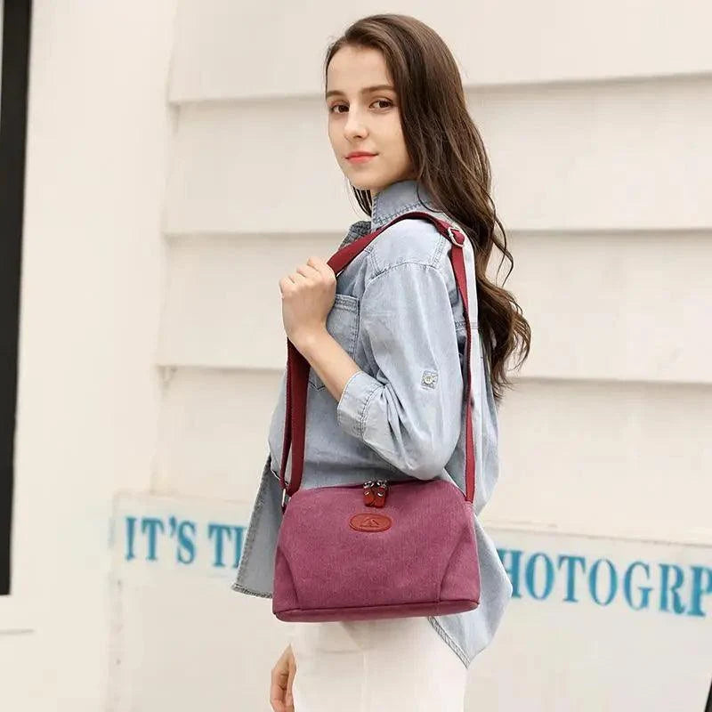 Lavish Style Canvas Crossbody Bag For Women And Girld Travel Bag Lightweighted Casual Shoulder Bag For Females