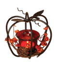 Metal Apple with Glass Candle Holder