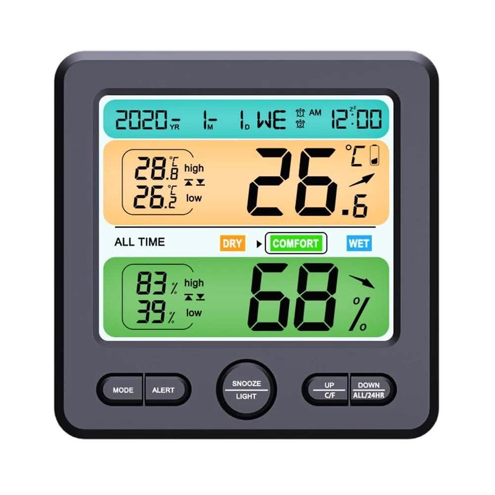 LCD Display Wall-Mounted Desktop Indoor High-Precision Temperature and Humidity Meter