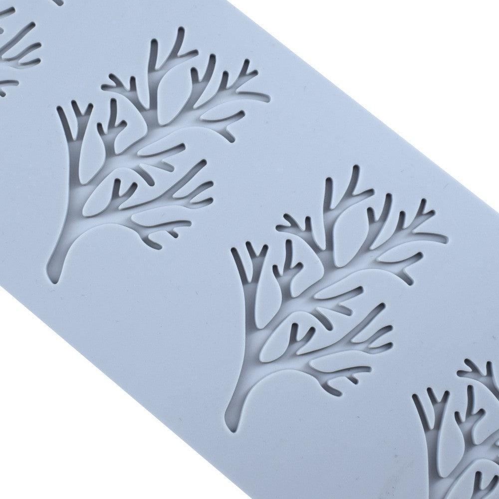 Leaf Cake Mold Coral Leaves Decorative Lace Mat Sugar Craft Silicone Pad Fondant Moulds Decorating Tools Baking Accessories Leaf Mold Fondant Leaf 3D Cake Decorations Styling Chocolate Sugar Cookie Cutter Set Silicone Mold