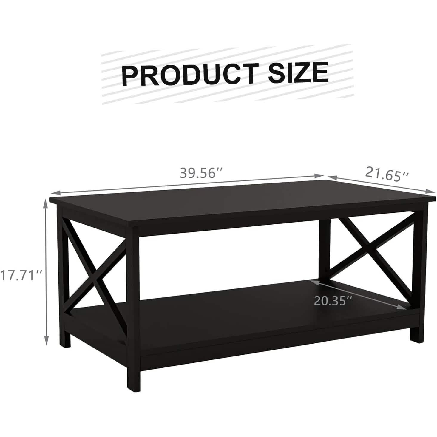 Lecut 39.56” L Concise Style Coffee Table Oxford Console Table