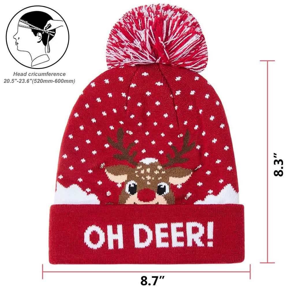 LED Christmas Knitted Hat