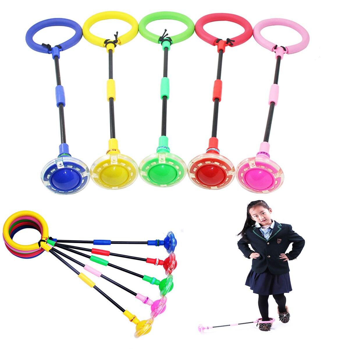 LED Flash Wheel Jumping Ball Single Foot Skipping Rope Adults Children Exercise Fitness Entertainment Toy Glowing Sport Balls Foldable Ankle Skip Ball Flash Jump Colorful Sports Swing Ball Fitness Jump Rope Fat Burning Game For Adults And Children