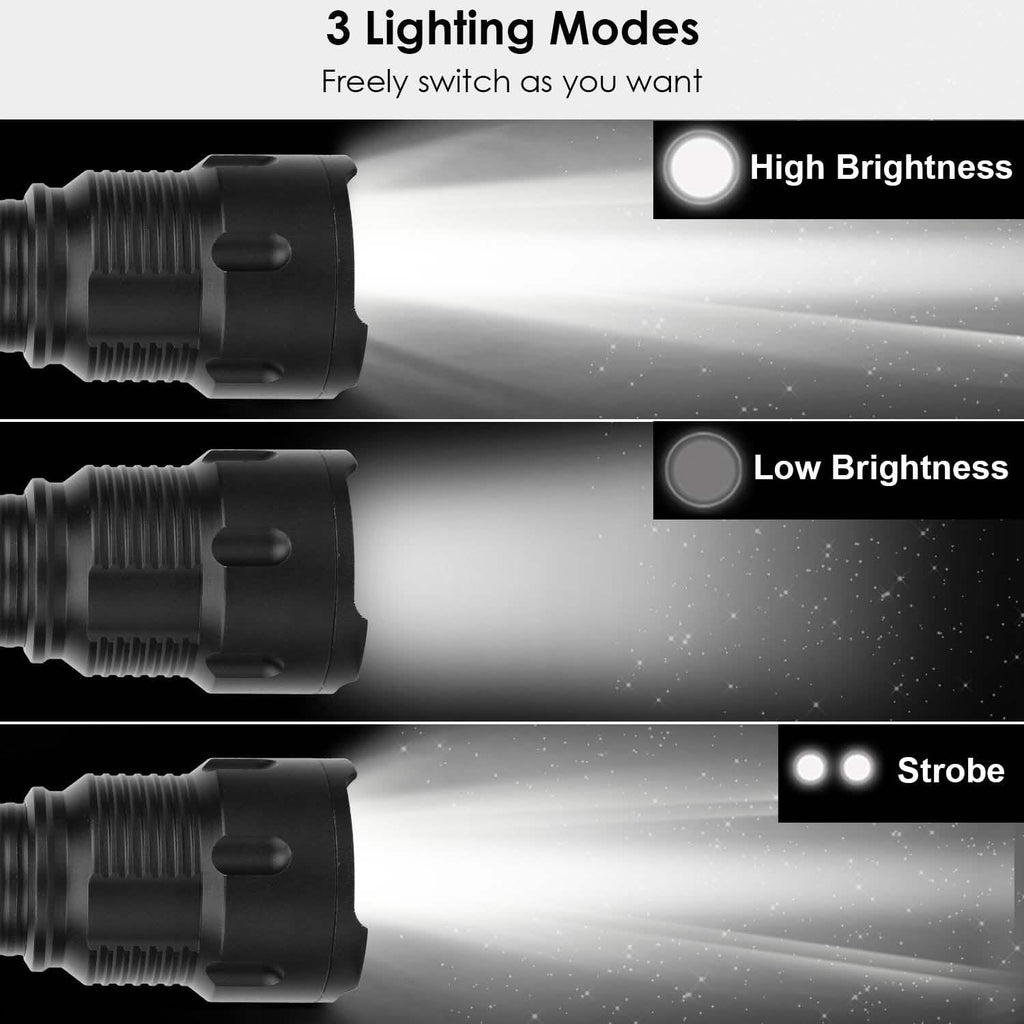 LED Rechargeable Zoomable Flashlight