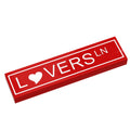 Lovers Lane Street Sign (1x4 Tile)