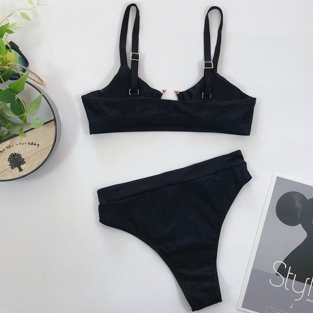 Leopard Bikinis Bikini Swimming Women's Bathing Suits Push Up Swimsuit Women's Padded Underwire Bikini  Wire Push Up Bathing Suit Leopard Printed High Cut Vintage Swimsuit