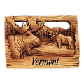 Wood-look Layered Magnet - Vermont Moose