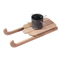 Wooden Runner Sled Tree Stand - Natural