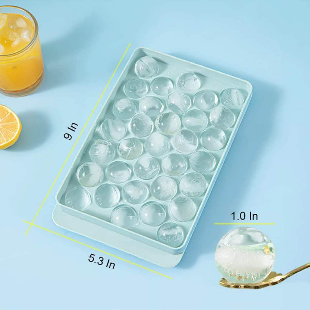 Lid & Bin Ice Ball Maker Mold for Freezer