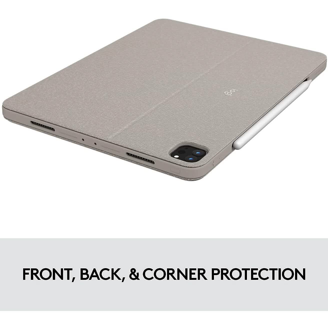Logitech Combo Touch iPad Pro 12.9-inch (5th, 6th gen - 2021, 2022) Keyboard Case - Sand USA Layout