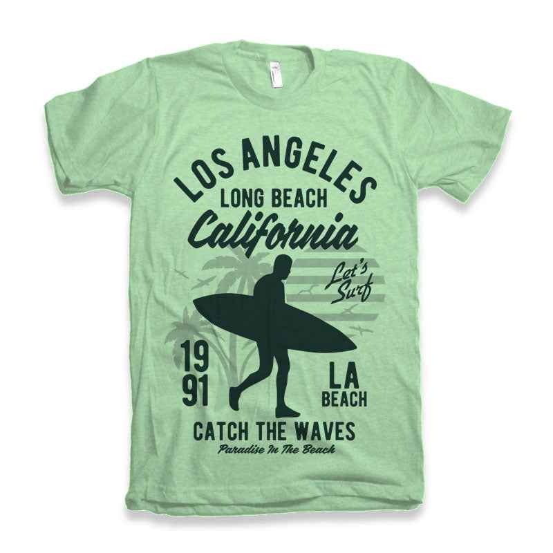 Los Angeles Men's Bamboo Viscose/Organic Cotton Short Sleeve Graphic T-Shirt