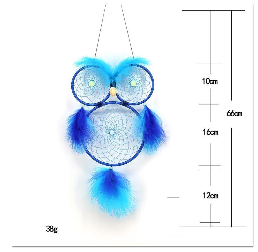 Lovely Owl Dream Catcher Wall Hanging Ornament Large Handmade Perfect Gift Design Dreamcatcher Decoration For Kids' Bedroom Dorm Nursery Chic Ornament Craft  Eyes Can Be Glowed In Darkness