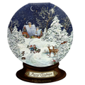 Diecut Snow Globe  Advent Card With Envelope