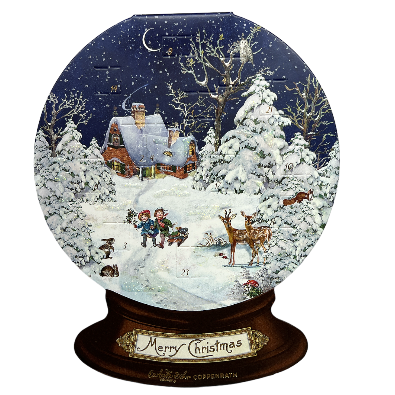 Diecut Snow Globe  Advent Card With Envelope