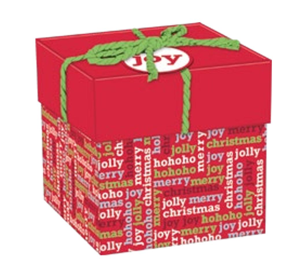 Gift Box Cube for Gift Cards - 3" x 3" -  Joy Present Stack