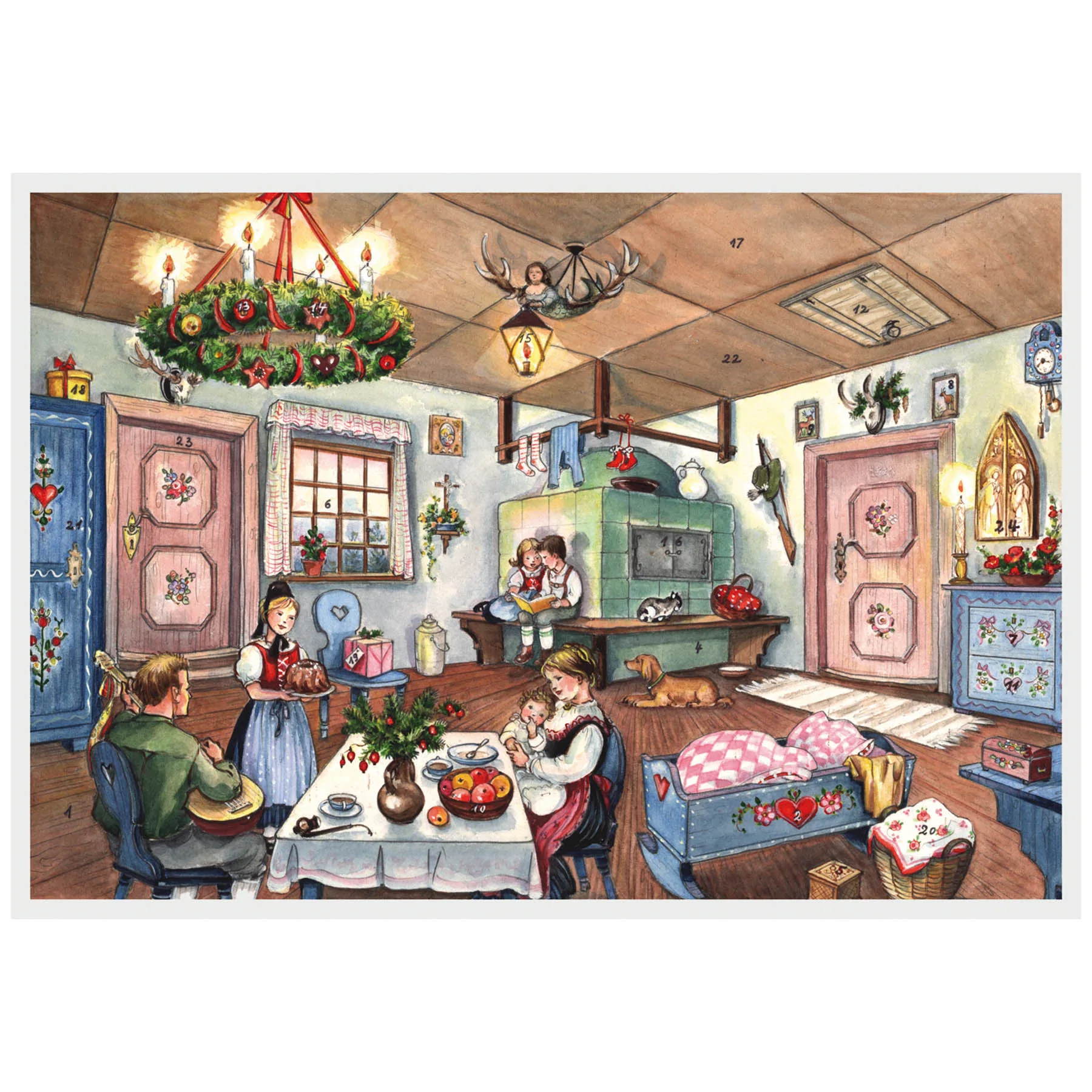 Glittered Advent Calendar - In The Room