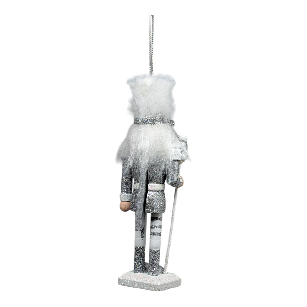 Hollywood 6 inch Wooden Nutcracker - Silver