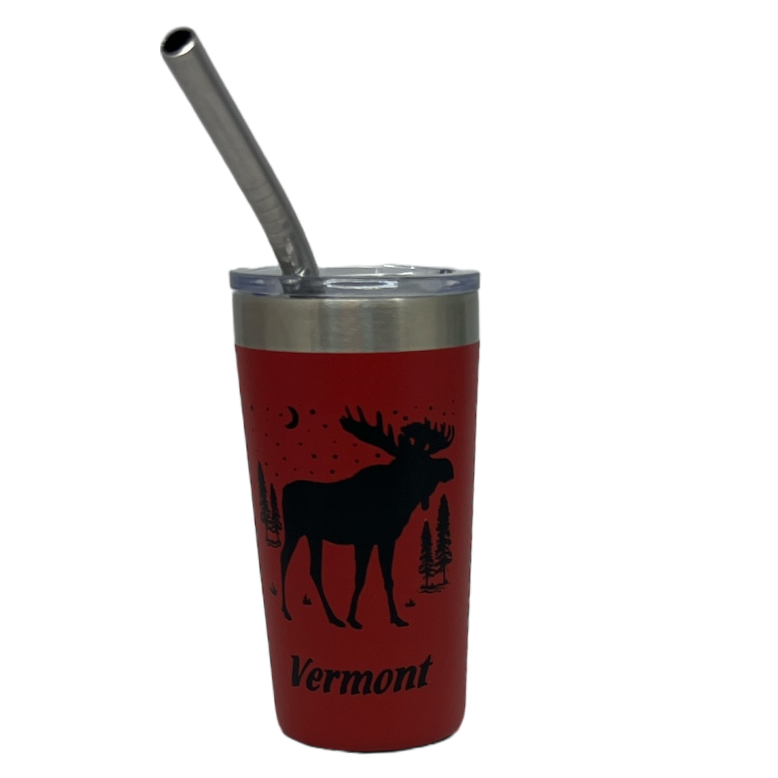 Vermont Moose Stainless Steel 2oz Shooter  - Red
