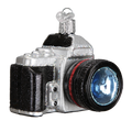 Camera  Glass Ornament