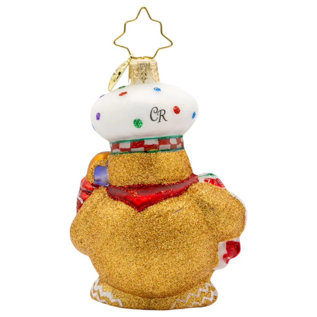 Christopher Radko Little Gem Glass Ornament - Sugary Chef Gem