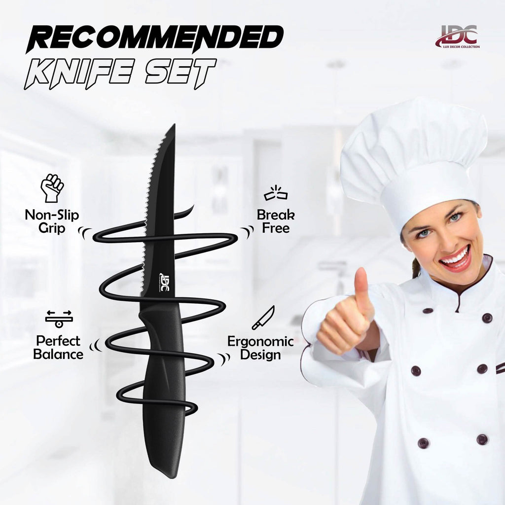 Lux Decor Collection Kitchen Knife Set Ultra Sharp Stainless Steel Knives Set