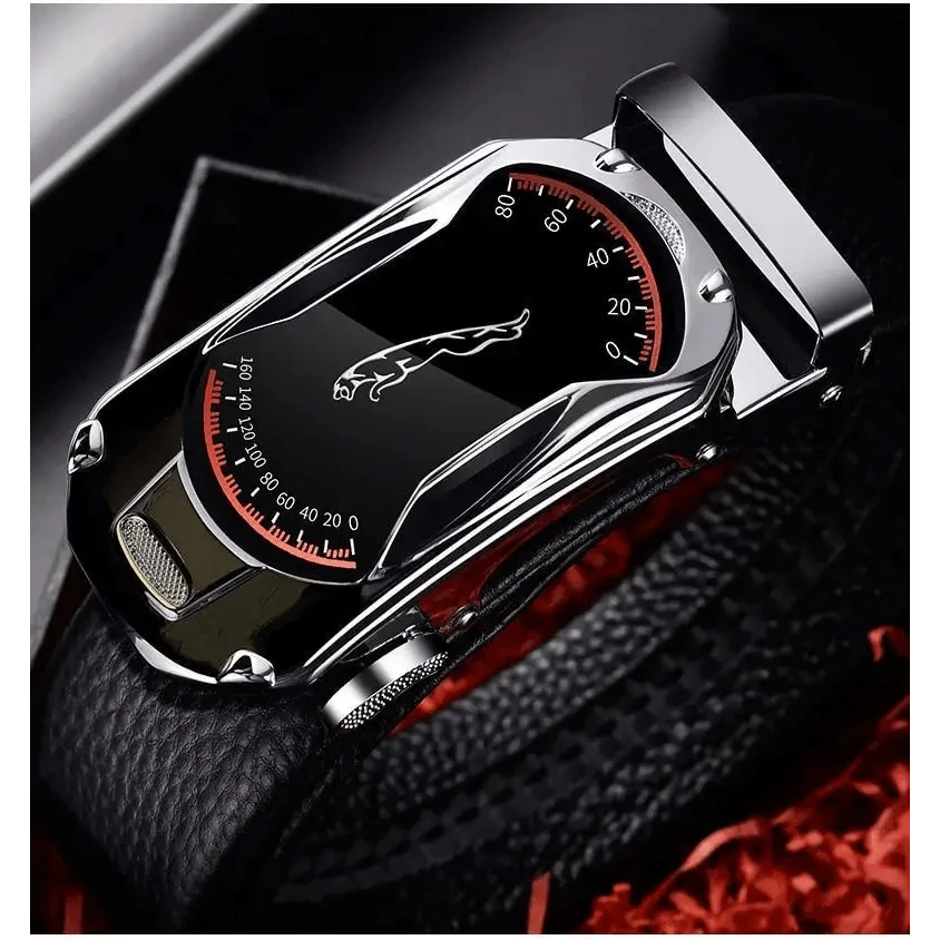 Luxury Automatic Black Genuine Leather Business Belt For Men New Fashion High Quality Black Belts