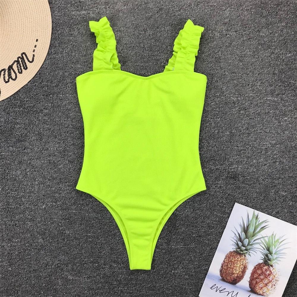 Luxury Black Female Swimsuit Vintage One Piece Ruffled Push Up Tummy Control Swimwear Halter One Piece Slimming Retro Swimsuit Women's Plus Size Push Up Bathing Suit Solid Red Swimwear Women Padded Bathing Suits