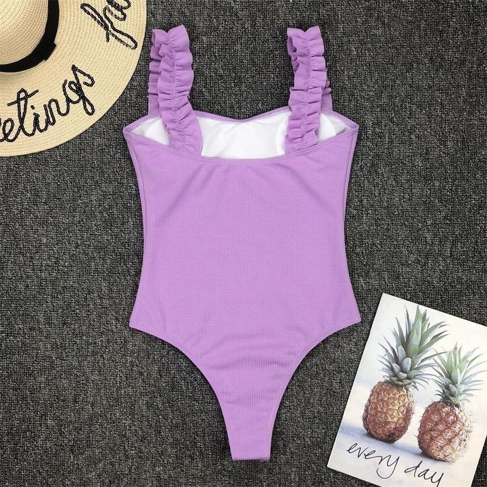 Luxury Black Female Swimsuit Vintage One Piece Ruffled Push Up Tummy Control Swimwear Halter One Piece Slimming Retro Swimsuit Women's Plus Size Push Up Bathing Suit Solid Red Swimwear Women Padded Bathing Suits