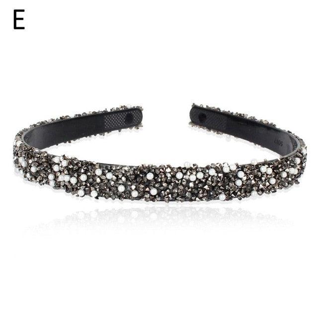 Luxury Crystal Pearl Rhinestone Headbands Fashion Women Hair Accessories Headdress Padded Hairbands Hair Bands Sparkly Hair Hoop Gorgeous Hair Accessories For Women