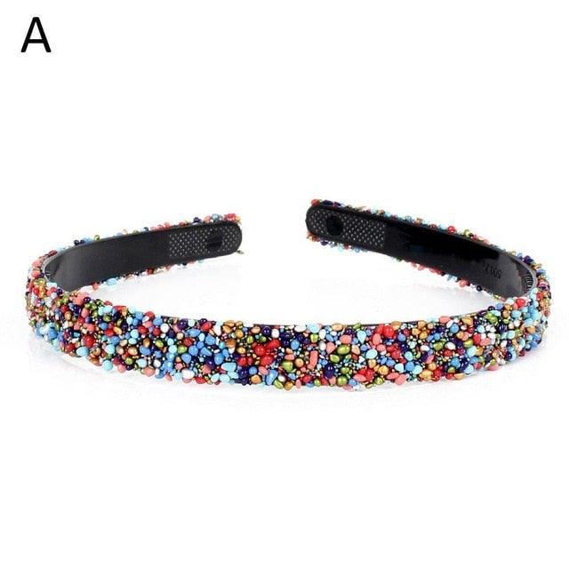 Luxury Crystal Pearl Rhinestone Headbands Fashion Women Hair Accessories Headdress Padded Hairbands Hair Bands Sparkly Hair Hoop Gorgeous Hair Accessories For Women