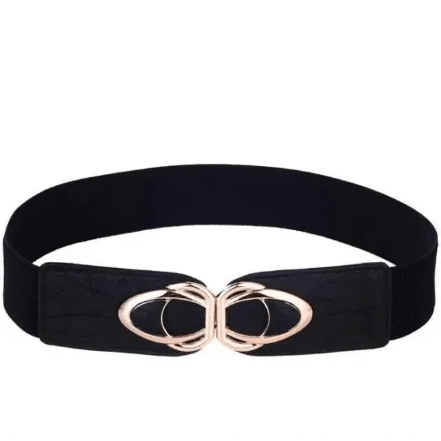 Luxury Elastic PU Leather Wide Belts For Women Fashion Stretchy Thick Waist Dress Plus Size Waistbands For Women
