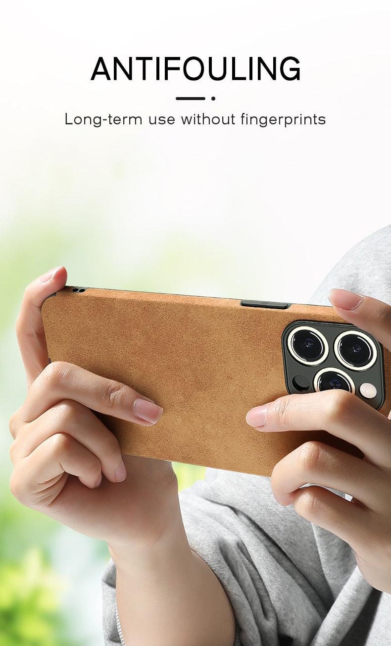 Luxury Leather Phone Case For iPhone 14 13 12 11 Pro Max Mini X XS XR 7 8 Plus SE Retro Solid Color Soft Silicone Cover PU Leather Classic Luxury Business Slim Cover Non-Slip Anti Scratch Full Protective Phone Cases
