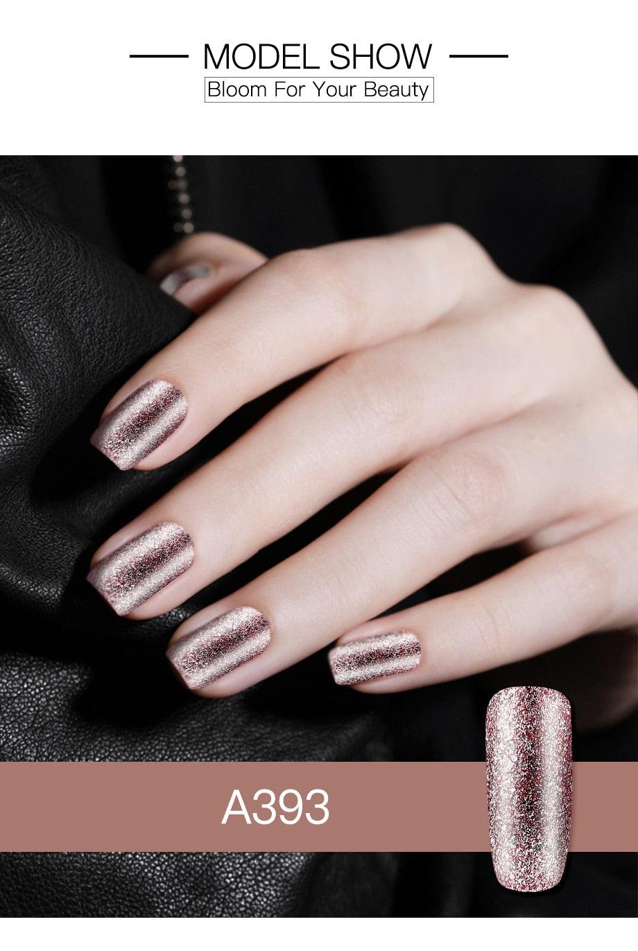 Luxury Modern Crystal Shiny Gel Nail Polish Painting Nails Art Design Diamond Manicure Gel Luxury Design For Women and Girls