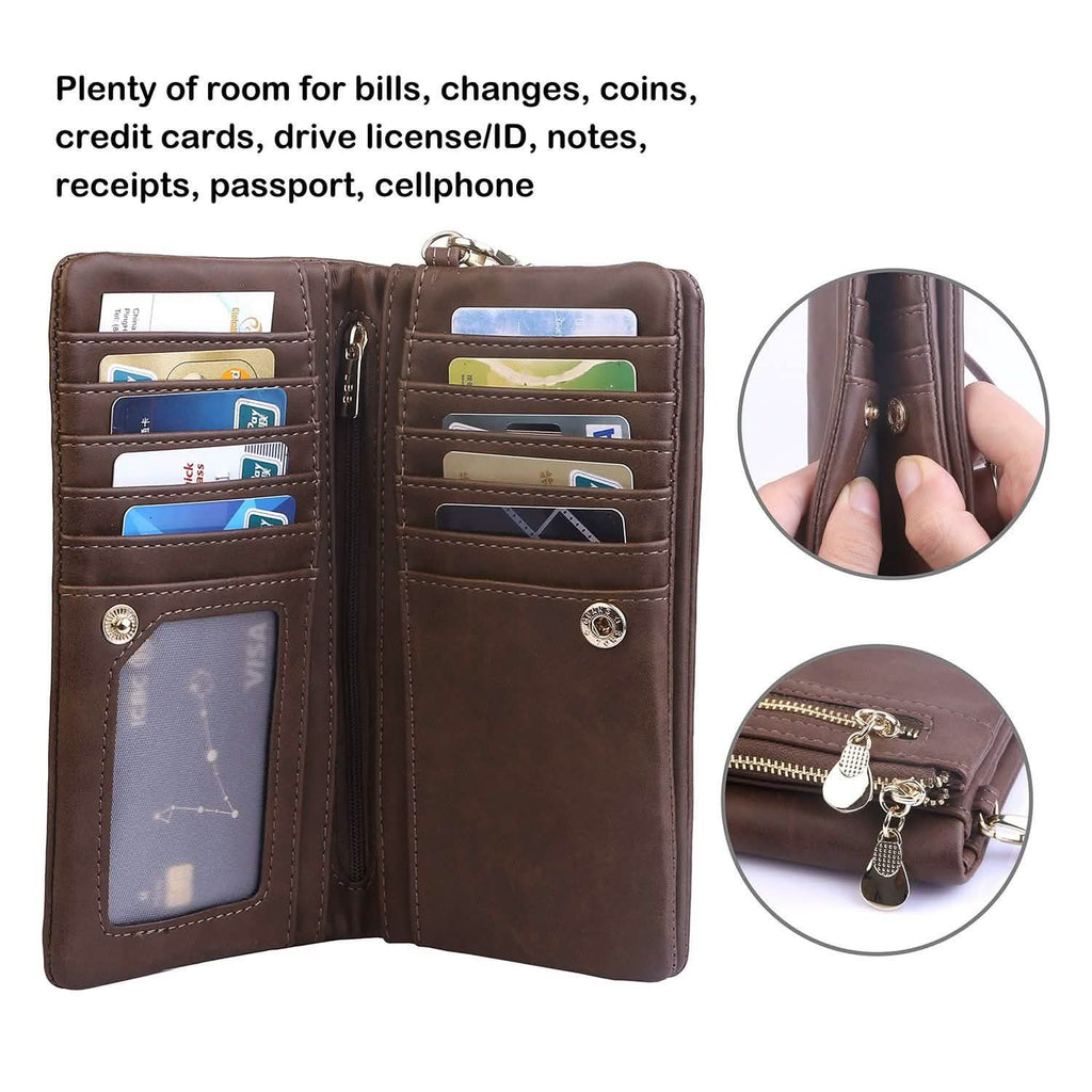 Luxury Women's Leather Clutch Wallet