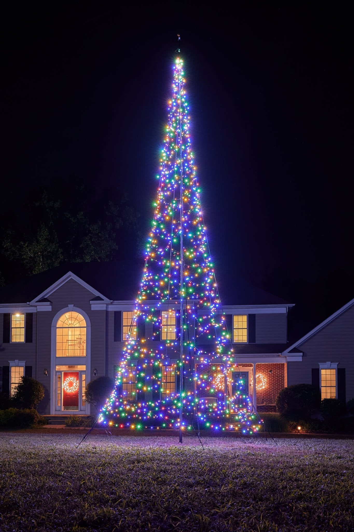 Fairybell 25 Foot Flagpole Tree - 1500 LED Multi Color