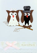Handmade Embellished Card Collection - Wedding Day Owl Couple
