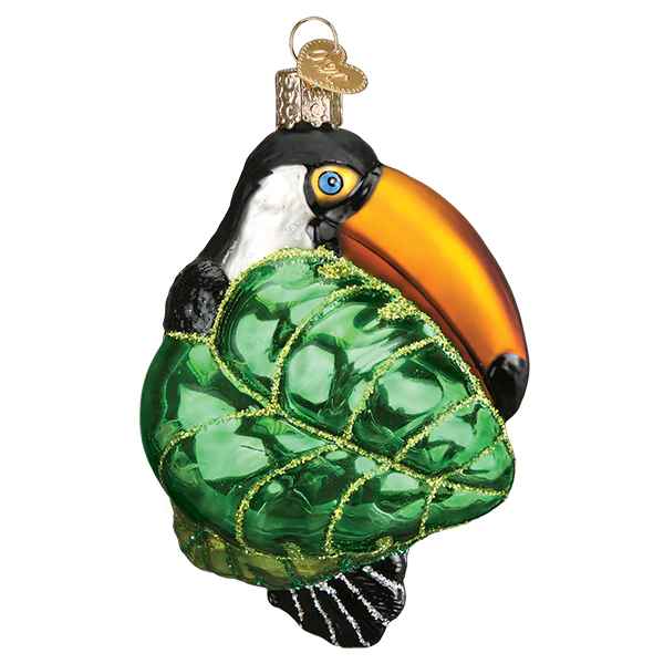 Toucan Glass  Ornament