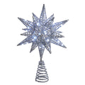 Twinkling Superbright LED Silver Starburst Treetopper