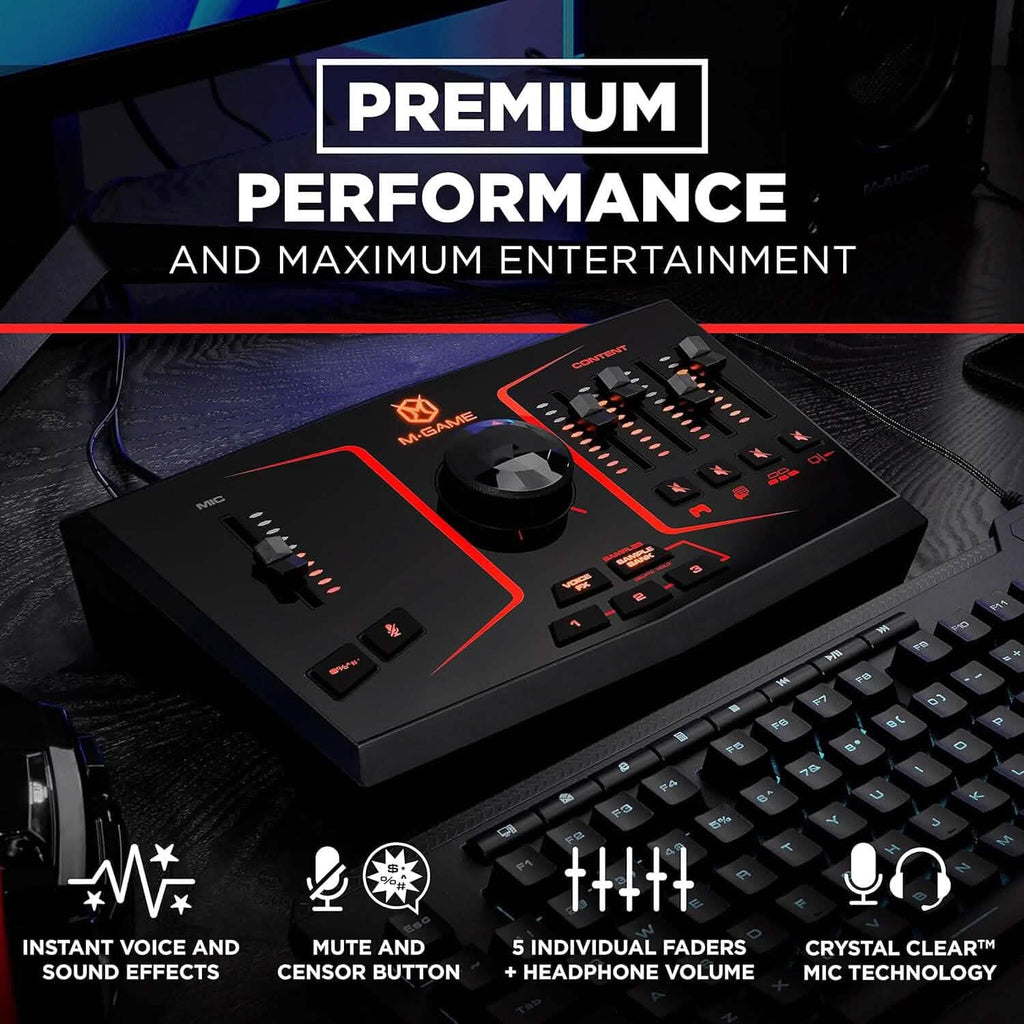 M-Game Solo USB Audio Interface Mixer for Streaming and Gaming  (Refurbished)