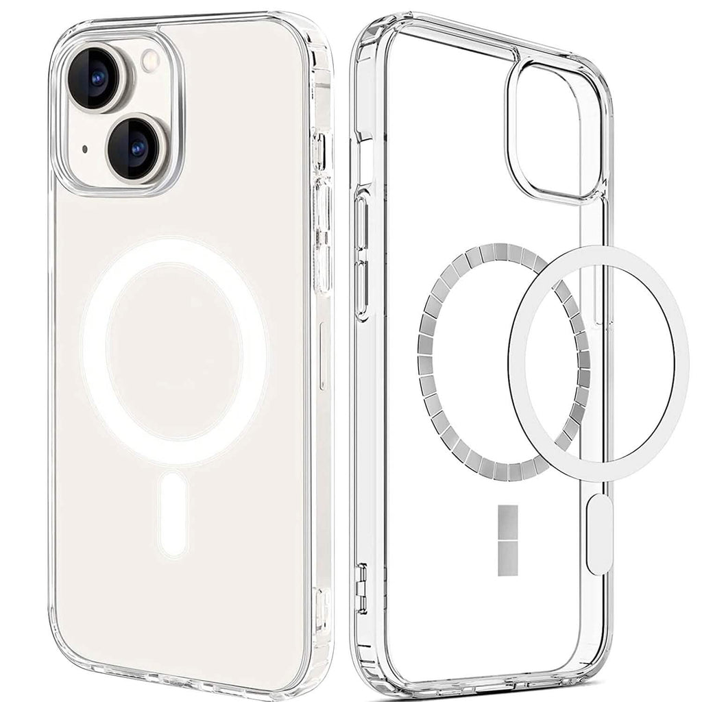 Magnetic Clear Phone Case Shockproof  Transparent Phone Cover