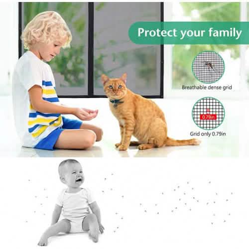 Magnetic Mesh Screen Door